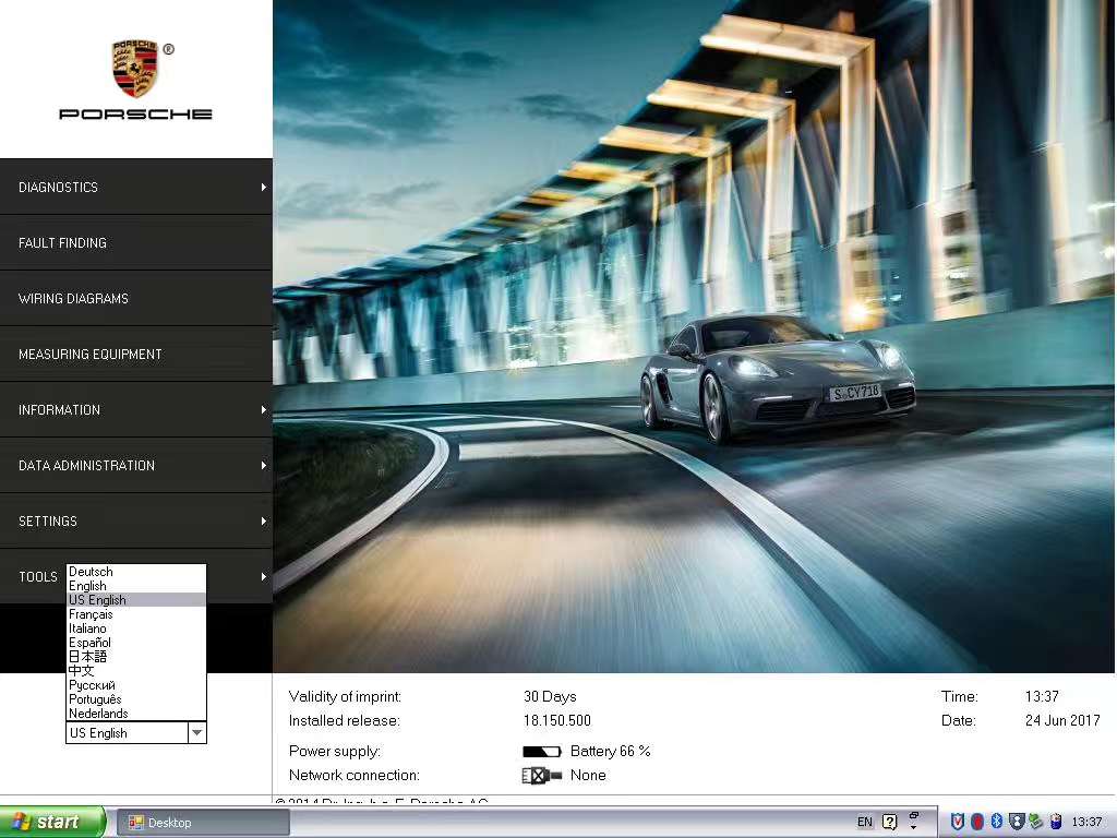 Porsche Piwis II Tester Software V18.150.500